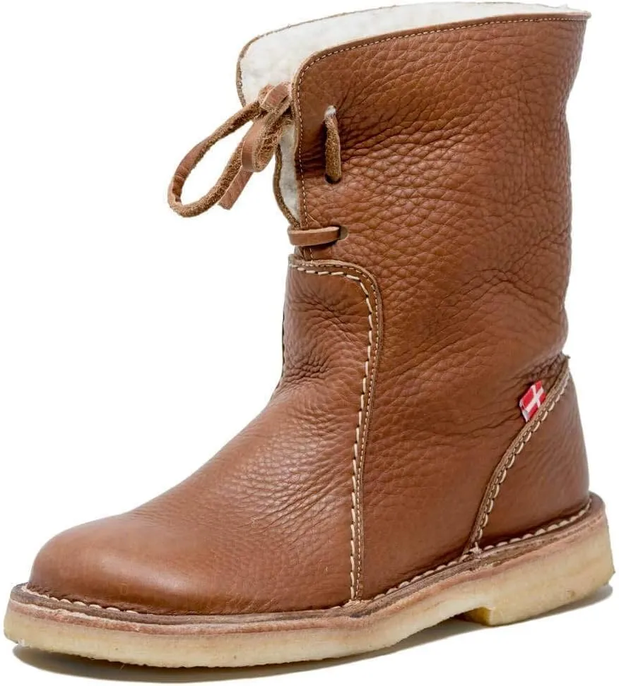 Duckfeet Arhus Unisex Wool-Lined Pebbled Leather