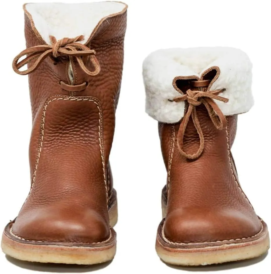 Duckfeet Arhus Unisex Wool-Lined Pebbled Leather
