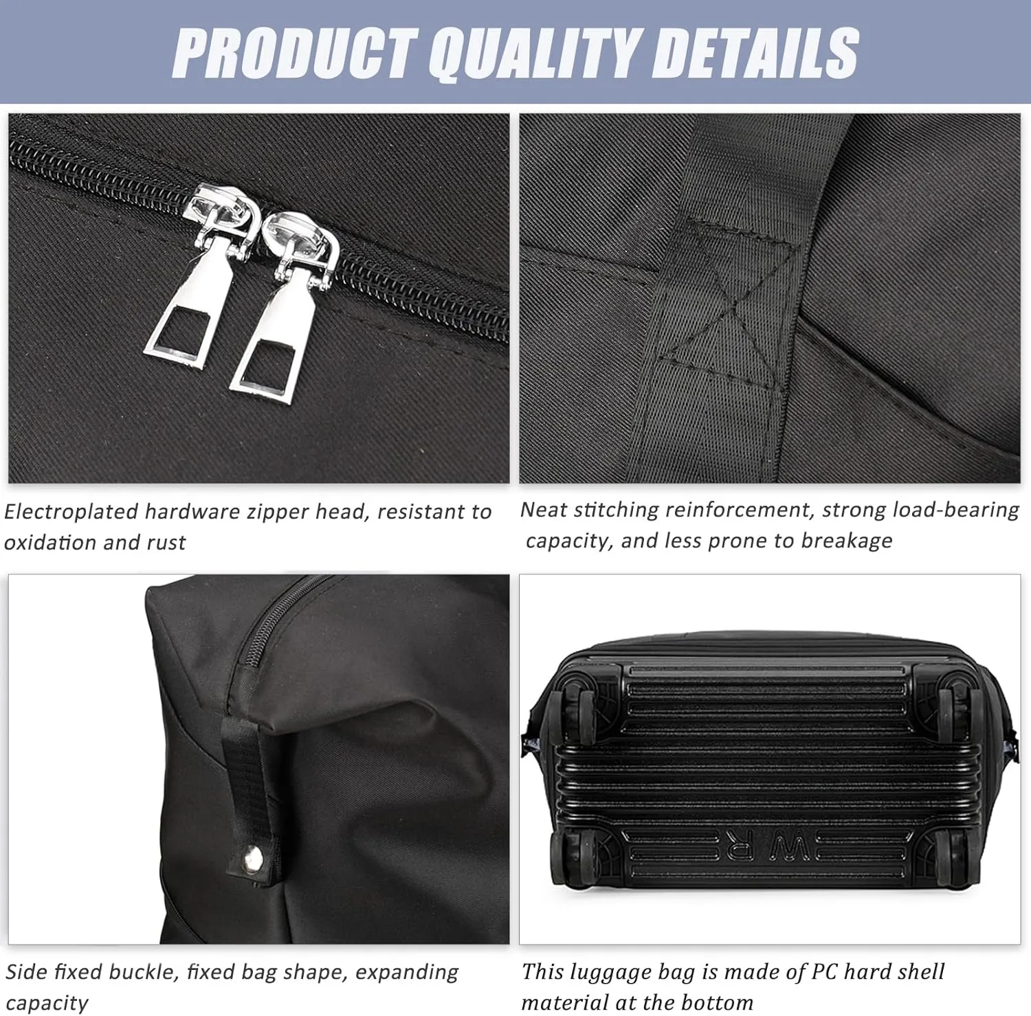 Duffle Bag with Wheels,Foldable Duffle Bag for Travel,Large Suitcases with Wheels,Foldable Travel Bag,Expandable Luggage,Carry on Luggage for Women Men (Sky blue)