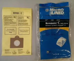 DVC Replacement For Kenmore Style C and Style Q 5055 50557 50558 Micro-Lined Canister Vacuum Bags | Also Fits with Panasonic C-5, C-18 (Basic Pack) | Yellow | 20 Pack