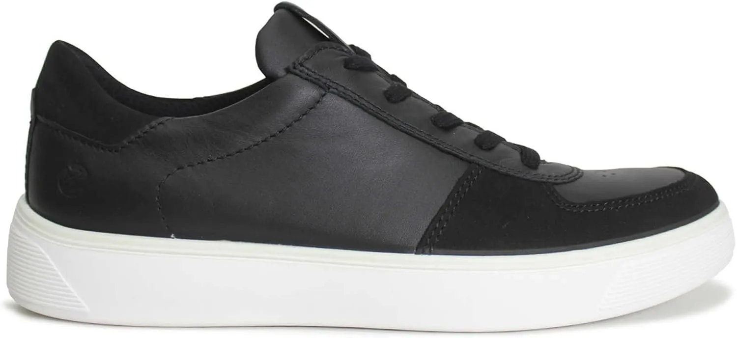 ECCO Mens Street Tray Nubuck Leather Black Shoes 7-7.5 US