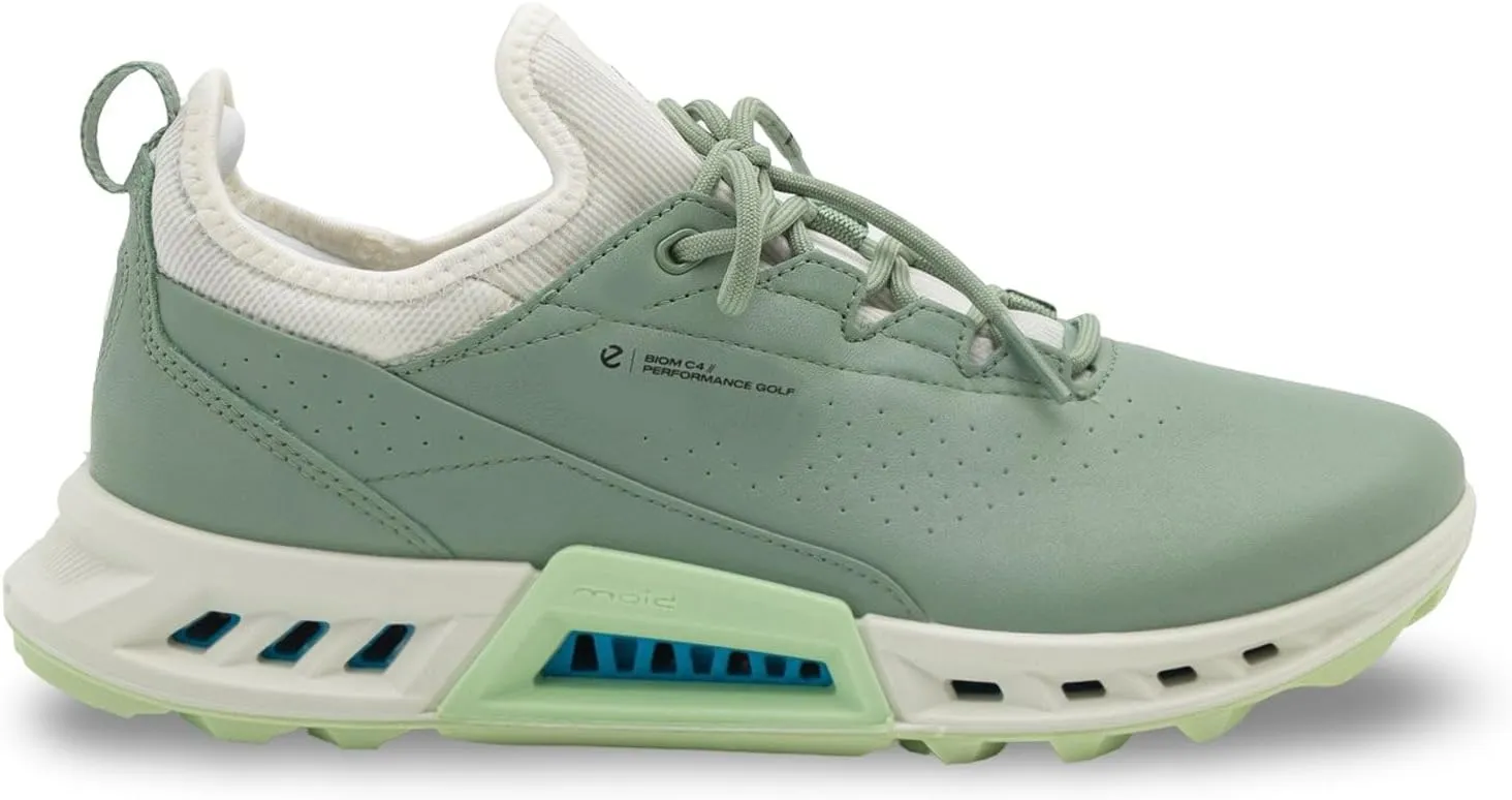 ECCO Womens Golf Biom C4 Leather Textile Sedum Green Trainers 8-8.5 US