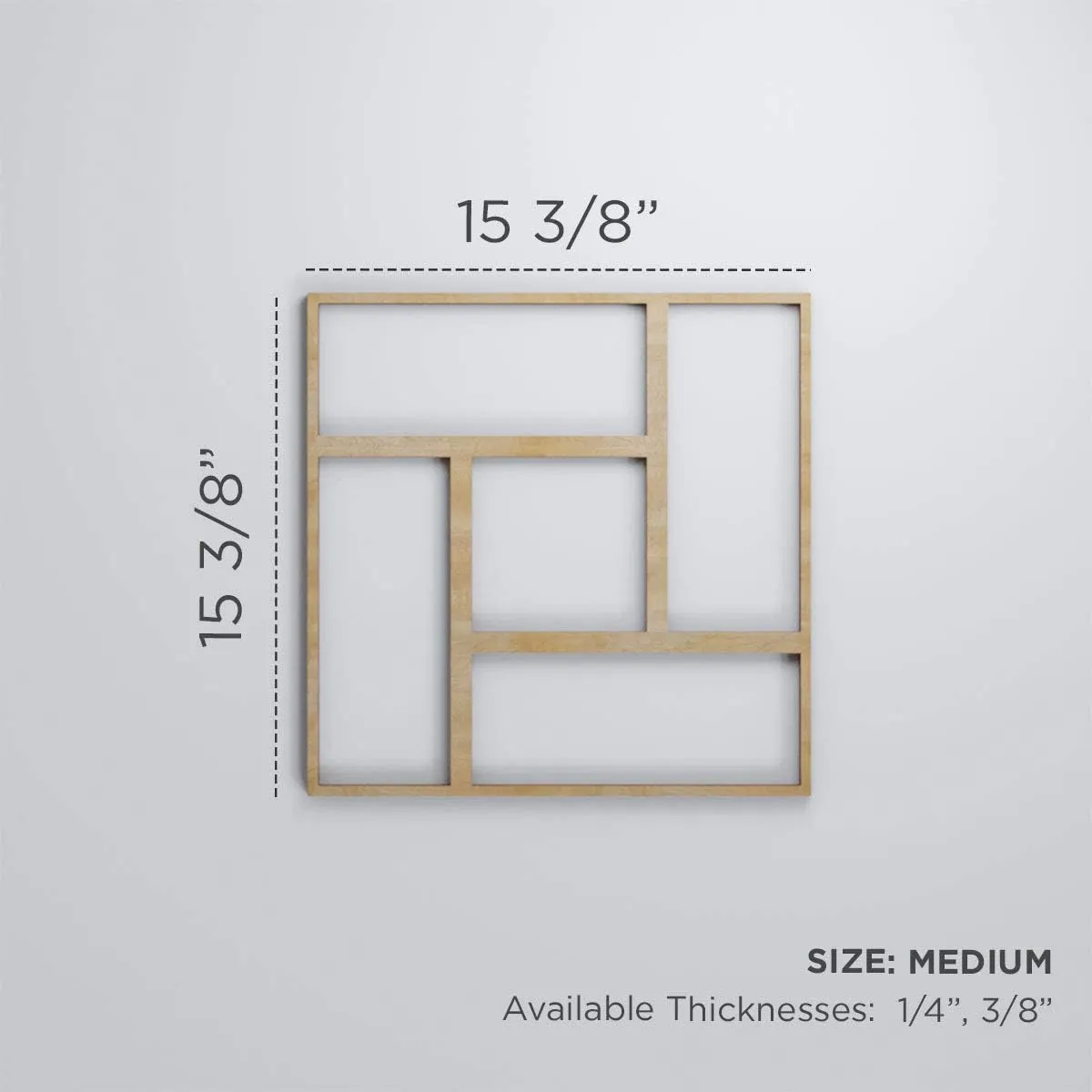 Ekena Millwork WALW16X16X0375SHFAL Sheffield 3/8"T Decorative Fretwork Wall Panels, 15 3/8"W X 15 3/8"H, Alder