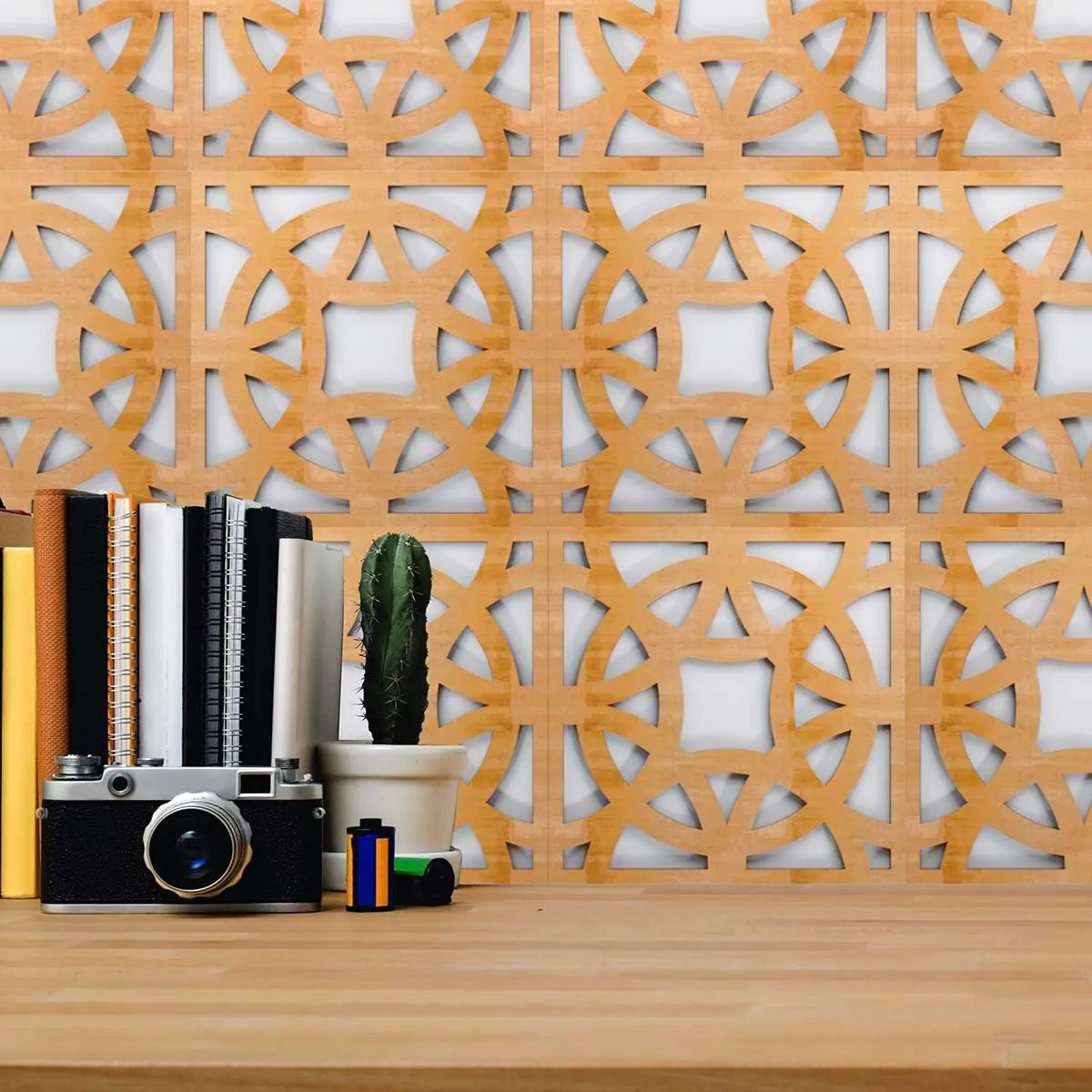 Ekena Millwork WALW16X16X0375SHFAL Sheffield 3/8"T Decorative Fretwork Wall Panels, 15 3/8"W X 15 3/8"H, Alder
