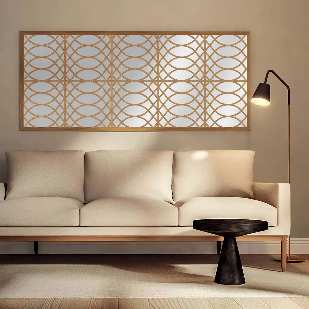 Ekena Millwork WALW16X16X0375SHFAL Sheffield 3/8"T Decorative Fretwork Wall Panels, 15 3/8"W X 15 3/8"H, Alder