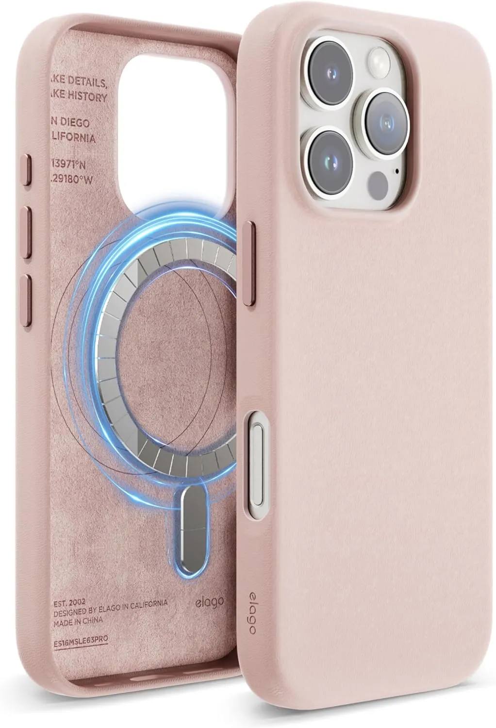 elago iPhone 16 Pro MAX Case Magnetic Leather (MagSafe)