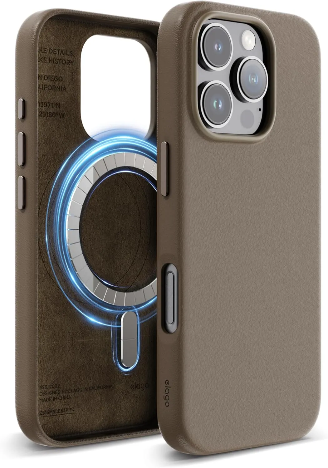 elago iPhone 16 Pro MAX Case Magnetic Leather (MagSafe)