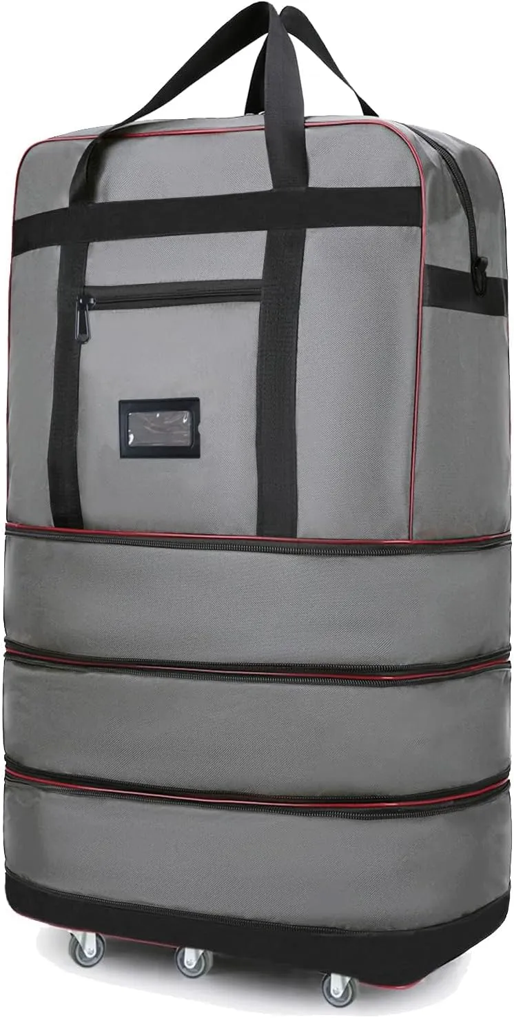 ELDA Expandable Foldable Suitcase Luggage with Universal Wheels Rolling Travel Bag Duffel Bag for Men Women Large Capacity Lightweight Luggages