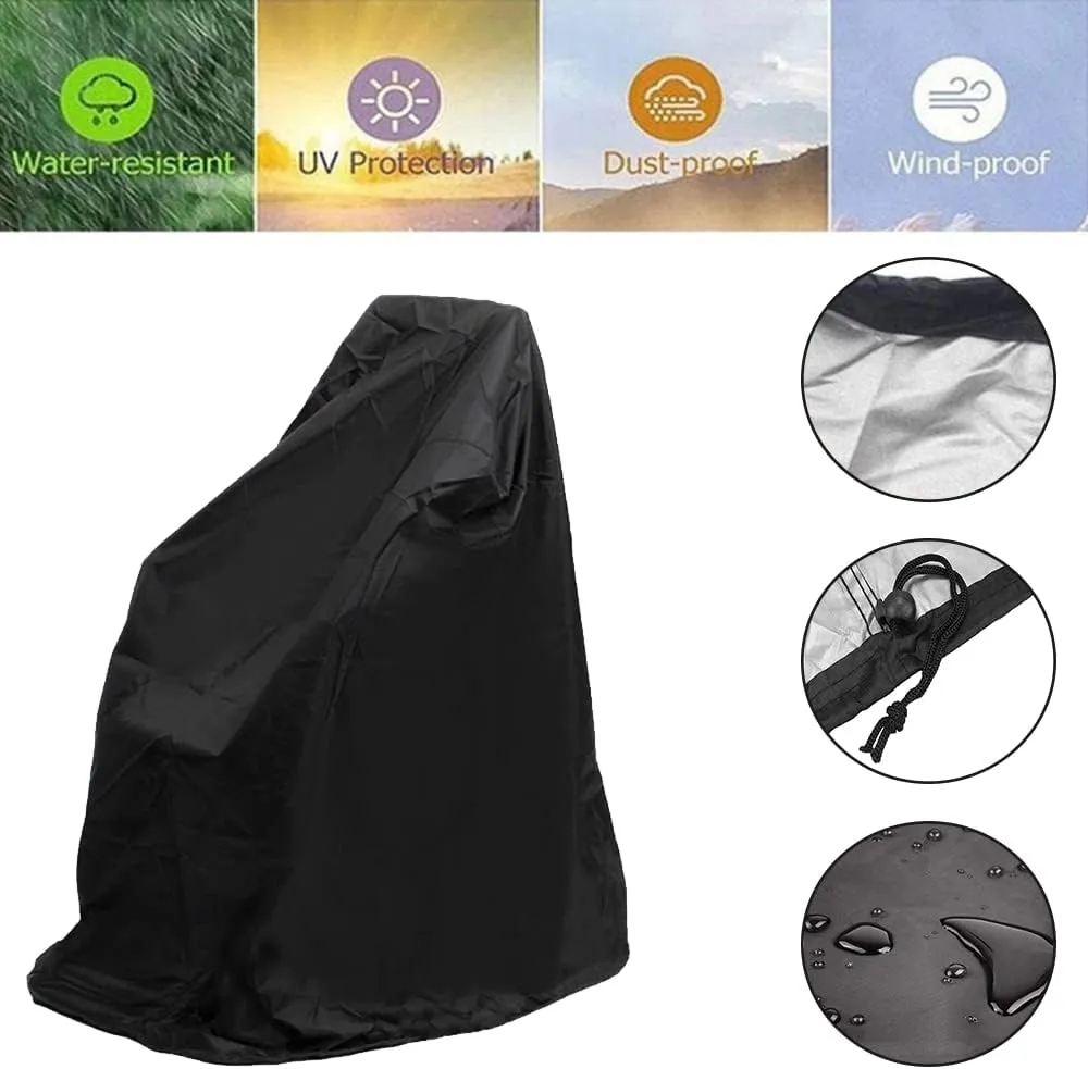 Electric Wheel Chair Cover Waterproof Mobility Scooter Storage Cover for Travel Power Wheelchair Dust Protective Cover with Adjustable Drawstring (39" L x 29.5" W x 39" H, Black)