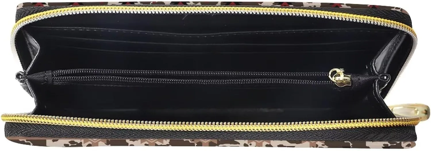 ELEQIN Multi-card Wallet Cheeky Ferrets Pattern Waterproof Coin Clip PU Leather Credit Card Holder Clutch Purse