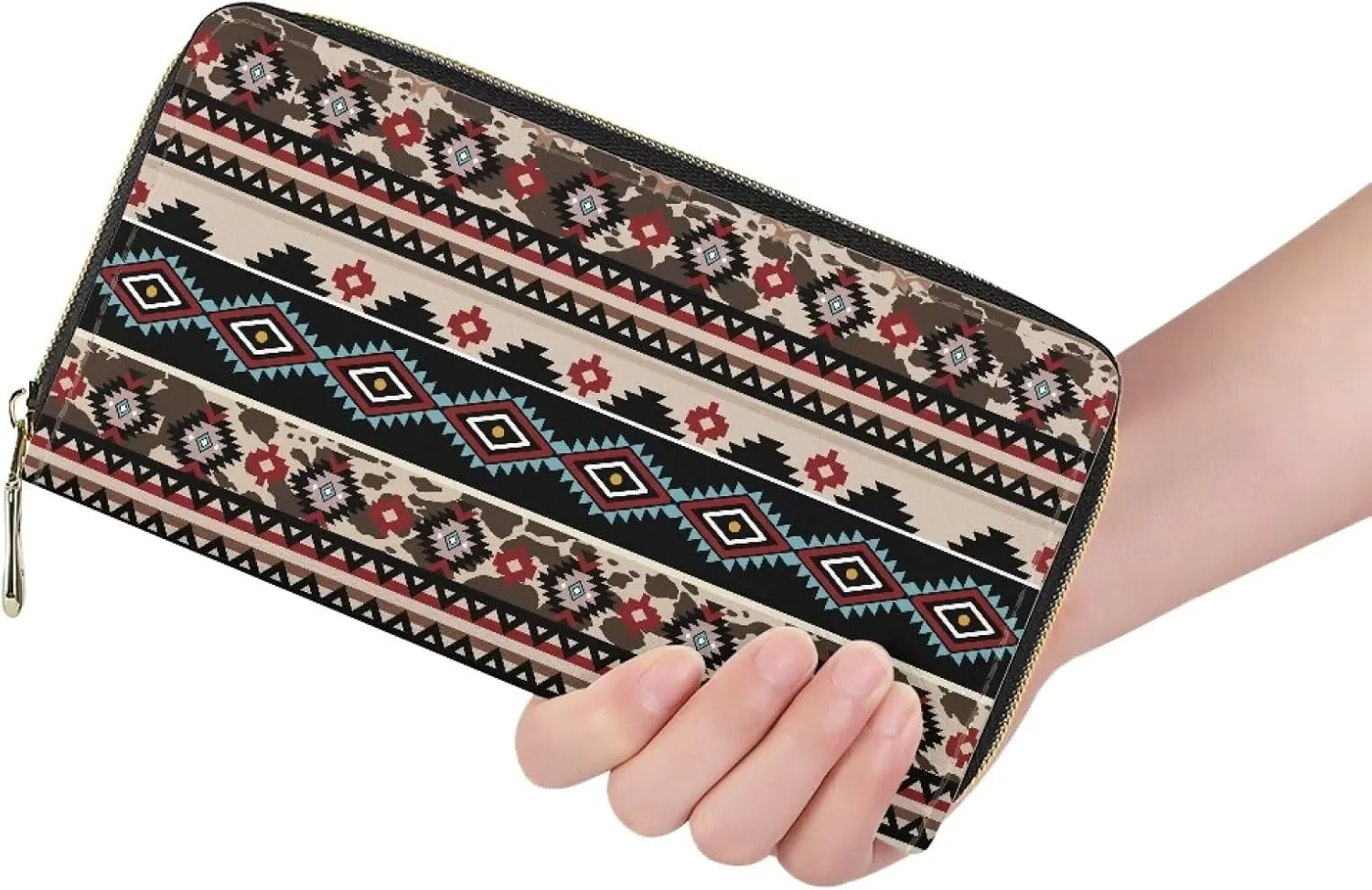 ELEQIN Multi-card Wallet Cheeky Ferrets Pattern Waterproof Coin Clip PU Leather Credit Card Holder Clutch Purse