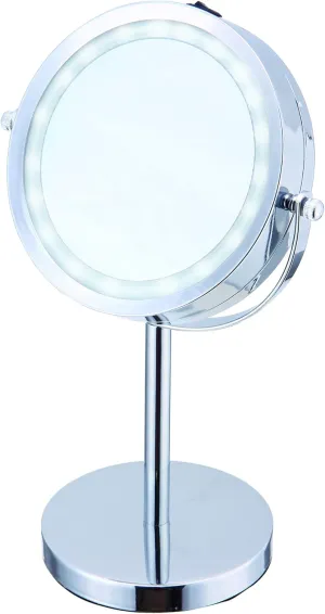 Elle Vanity Light Up Mirror with LED Light and 3X Magnification for Applying Makeup, Cosmetics and Skincare