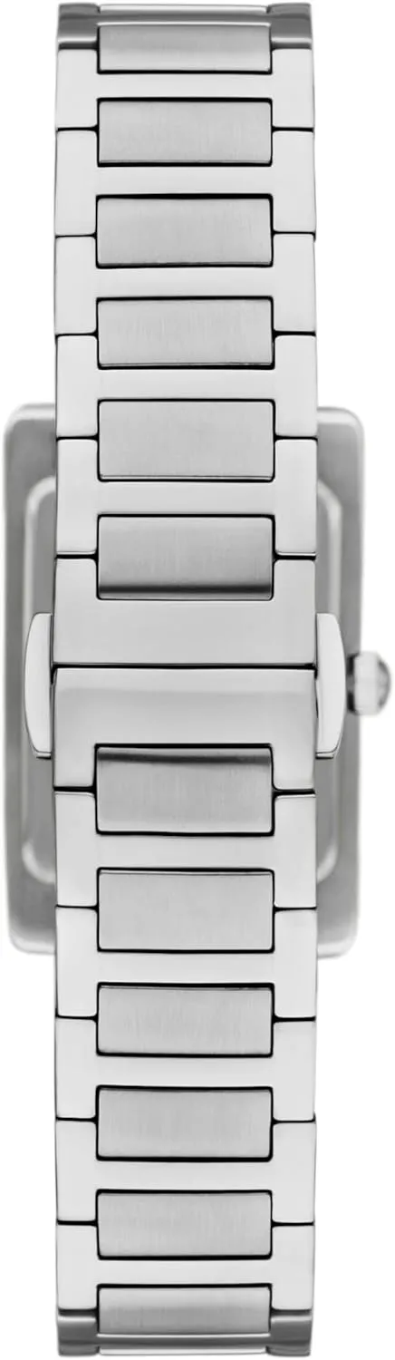 Emporio Armani Men's Rectangular Watch with Stainless Steel or Leather Band; Dress Watch for Men