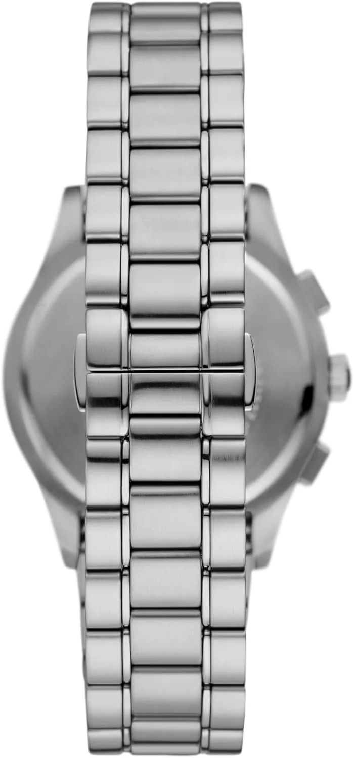 Emporio Armani Men's Stainless Steel Chronograph Dress Watch with Steel or Leather Band