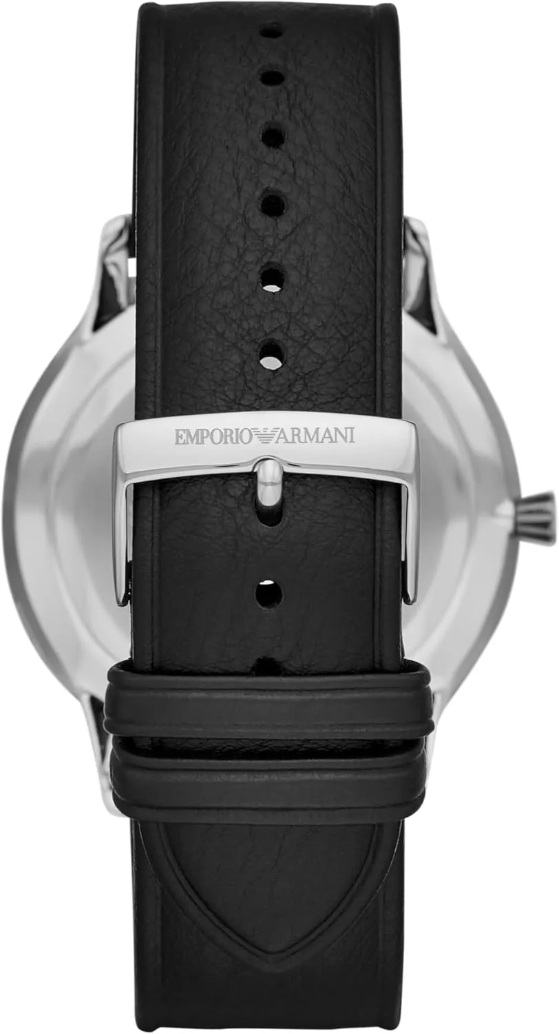 Emporio Armani Men's Three-Hand Leather Watch