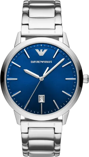 Emporio Armani Men's Three-Hand Leather Watch