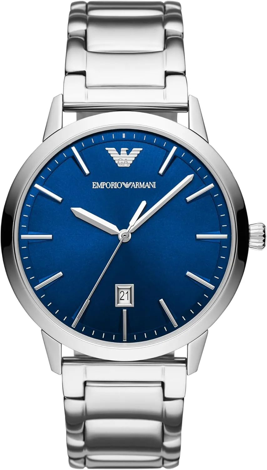 Emporio Armani Men's Three-Hand Leather Watch