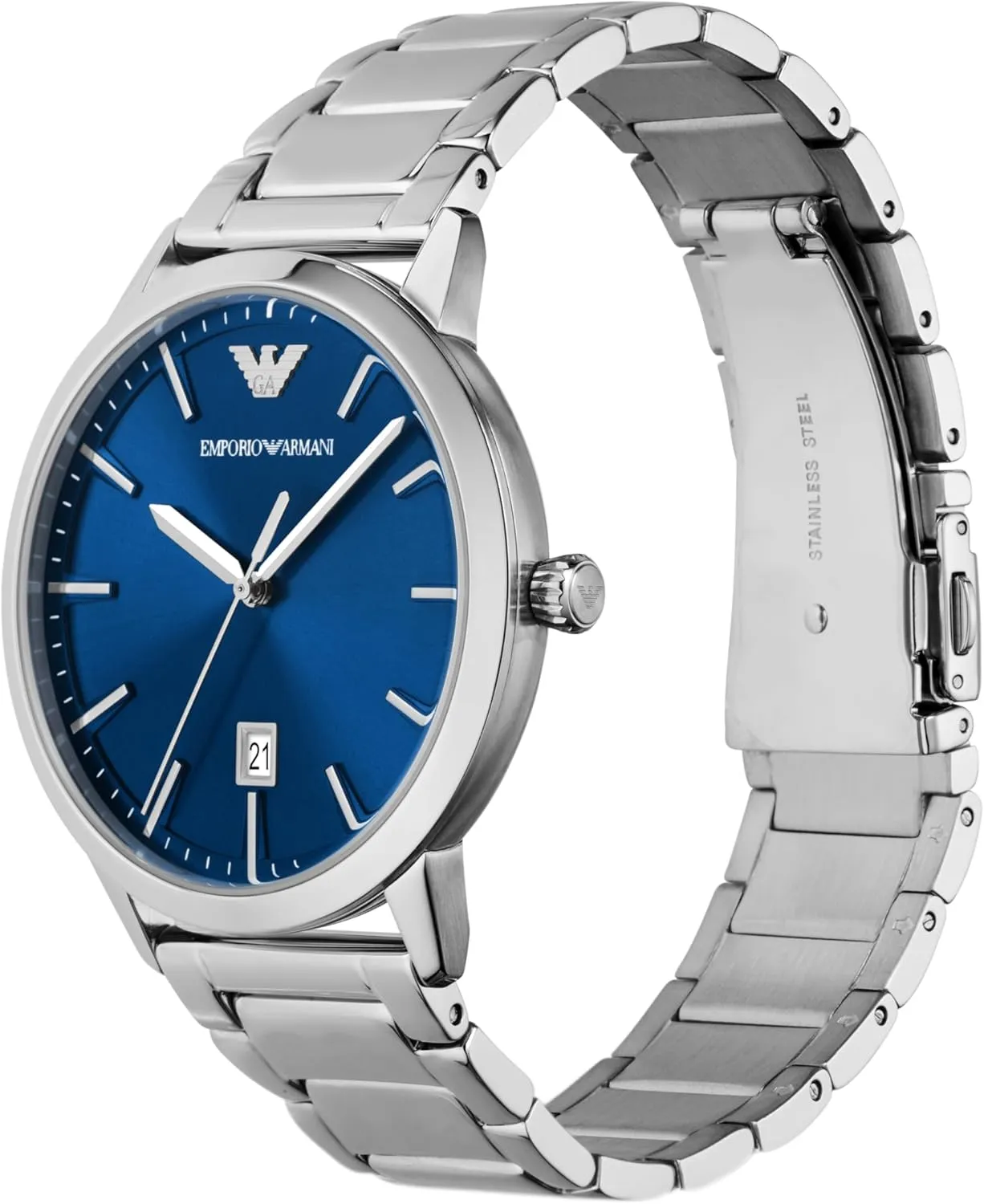 Emporio Armani Men's Three-Hand Leather Watch
