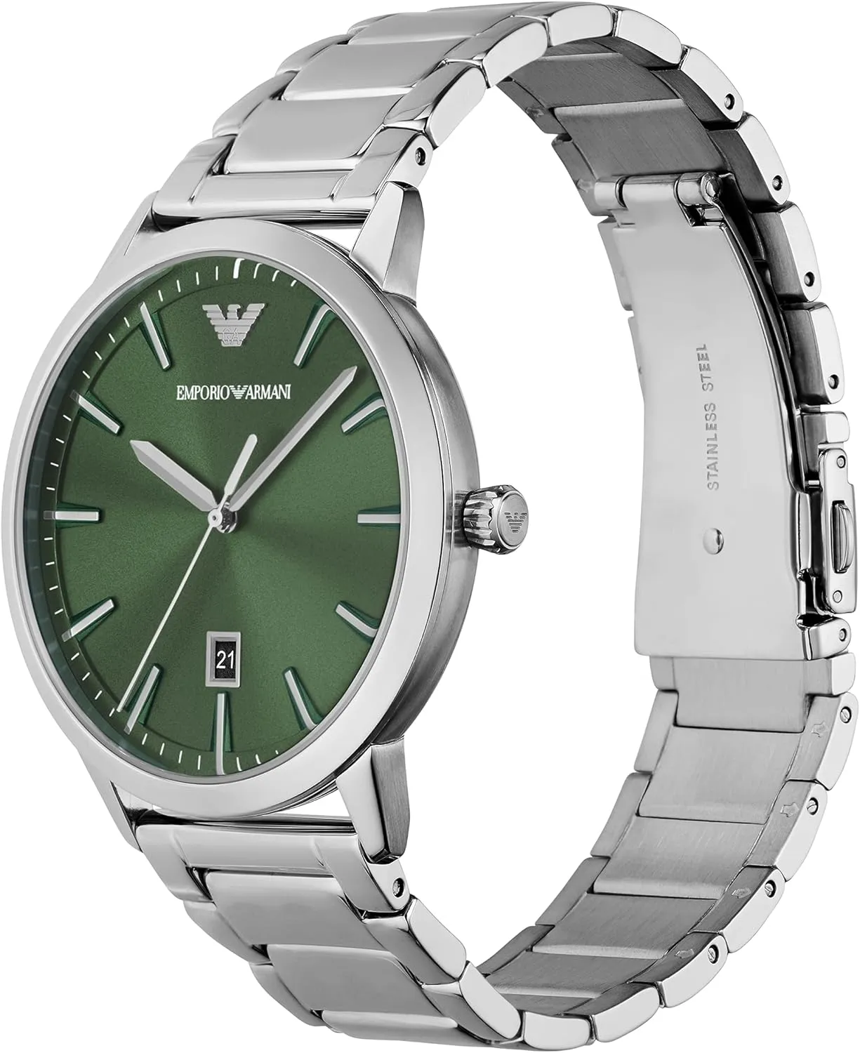 Emporio Armani Men's Three-Hand Leather Watch