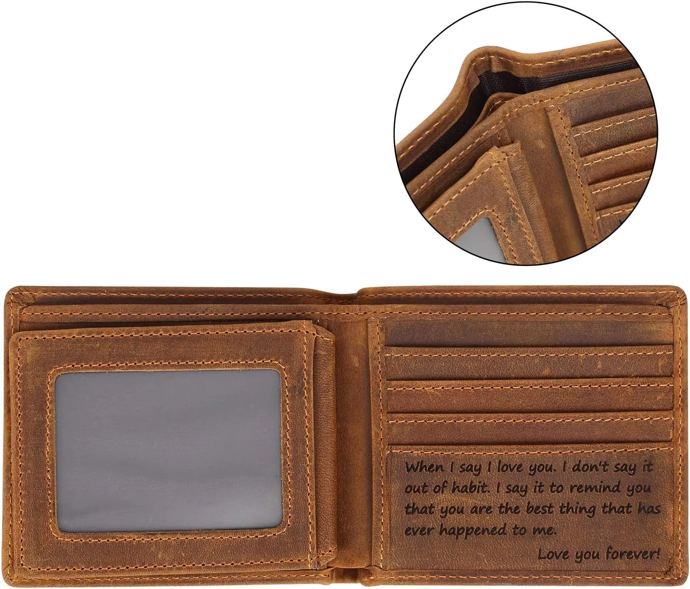 Engraved Personalized Wallet For Men - Gift For Boyfriend, Husband