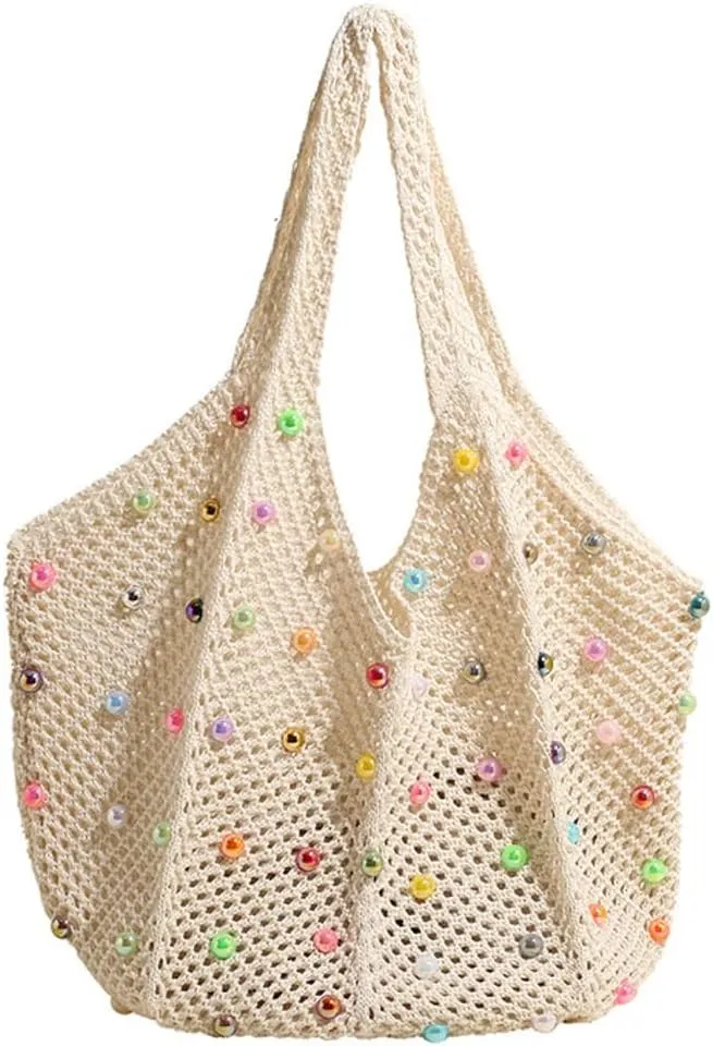 Epsion 2025 Woven Tote Bag for Women Summer Handbag Chic Hobo Handle Purse Shoulder Bag Beach Travel