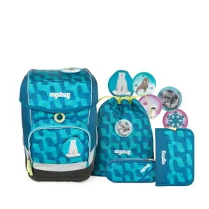 ergobag SET Cubo 5-pcs School Bag Flower Wheel Blue