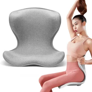 Ergonomic Lumbar Support Cushion for Office Chair,Back Support for Car Seat,Home Chair, Floor and Bed, Meditation Chair,Lower Back Pain Relief,Posture Corrector for Improve Posture.(Gray)