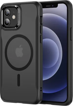 ESR Sidekick Hybrid Case Compatible with iPhone 12/12 Pro (2020), with HaloLock Magnetic Wireless Charging, Scratch Resistant Back, Grippy Protective Frame, Frosted Black