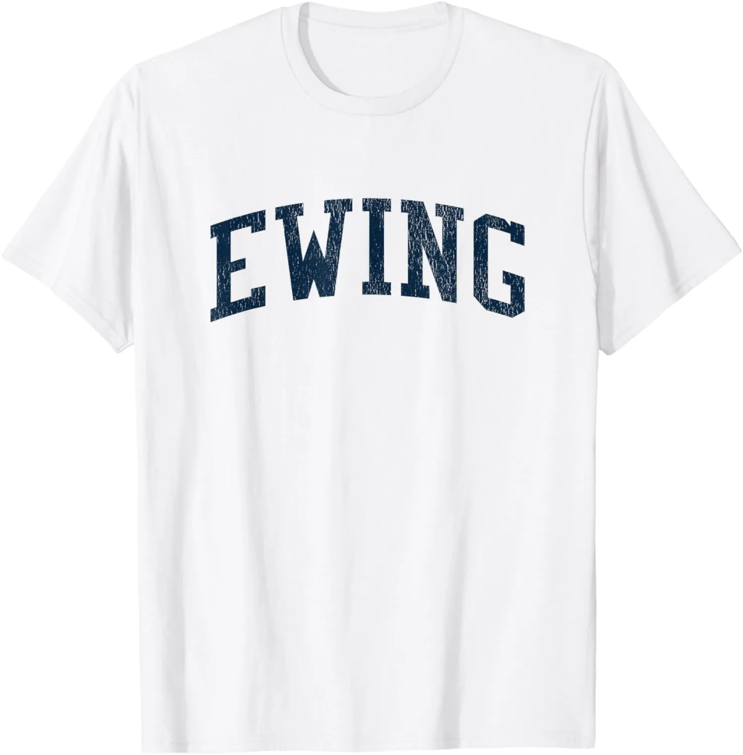 Ewing IL Vintage Athletic Sports JSN2 Navy Print T-Shirt
