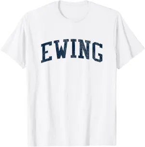 Ewing NE Vintage Athletic Sports JSN2 Navy Print T-Shirt