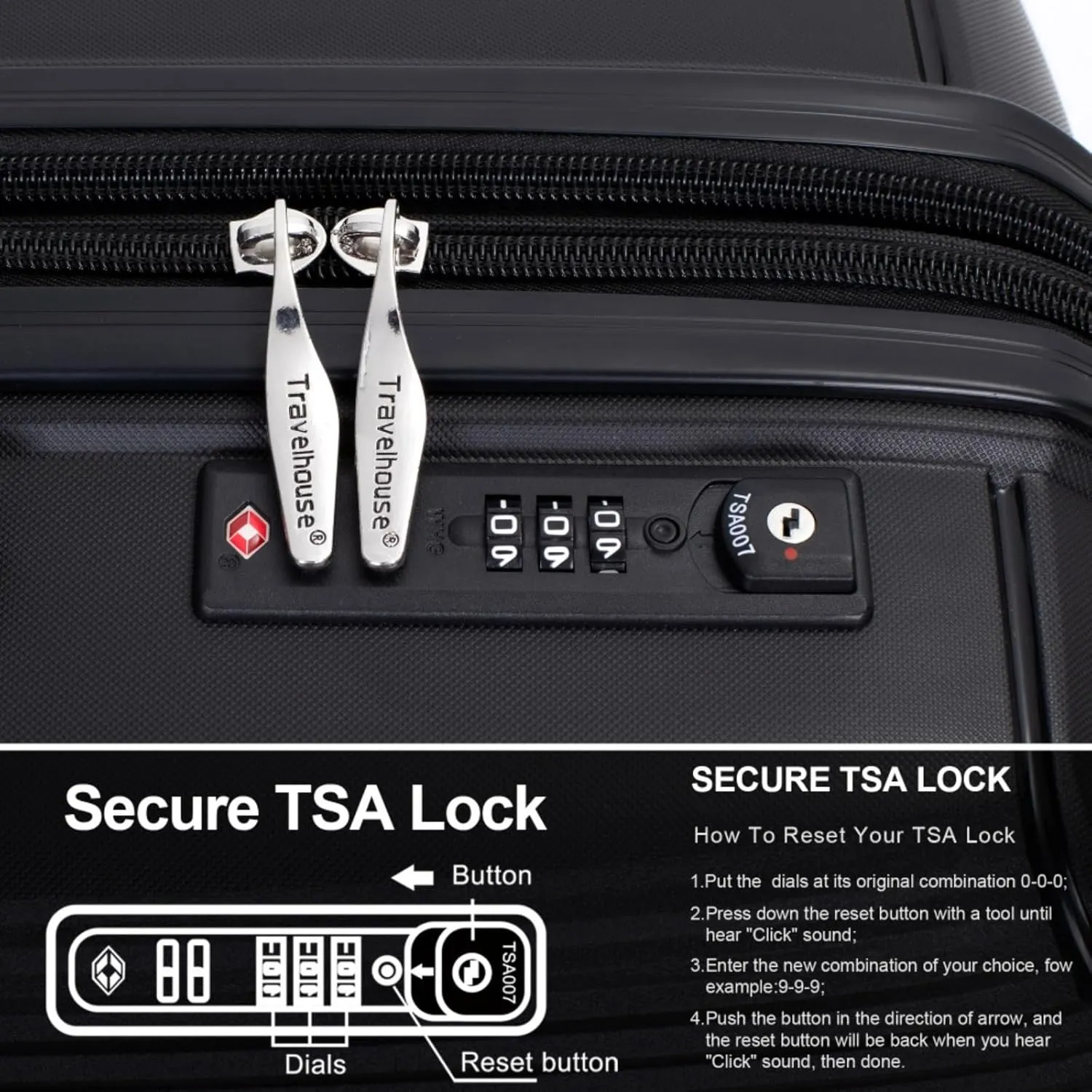 Expandable Hardshell Suitcase Double Spinner Wheels PP Luggage Sets Lightweight Durable Suitcase with TSA Lock,3-Piece Set (20/24/28),Black-NEW SKU W284P197041/W284P197039 (Black   Polypropylene)