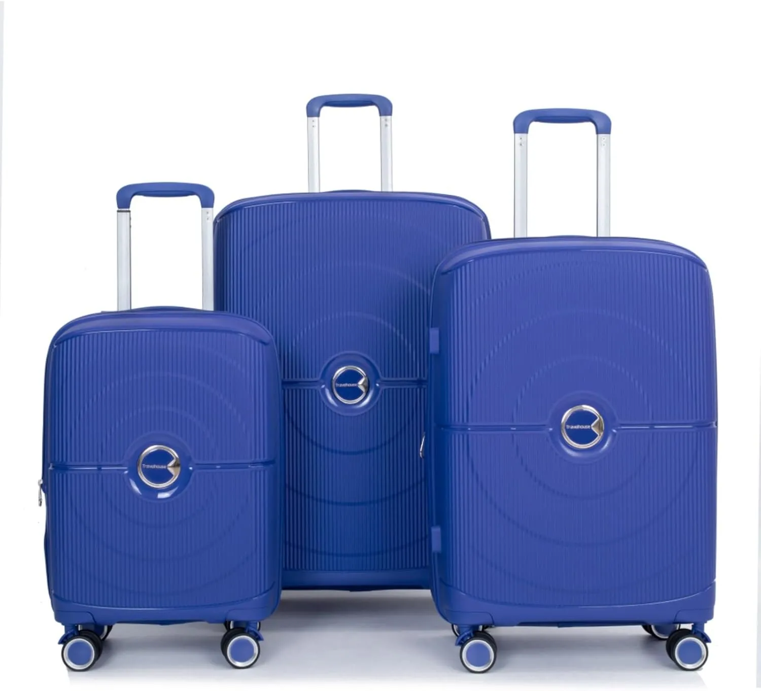 Expandable Hardshell Suitcase Double Spinner Wheels PP Luggage Sets Lightweight Durable Suitcase with TSA Lock,3-Piece Set (20/24/28),Black-NEW SKU W284P197041/W284P197039 (Navy   Polypropylene)