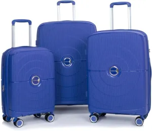 Expandable Hardshell Suitcase Double Spinner Wheels PP Luggage Sets Lightweight Durable Suitcase with TSA Lock,3-Piece Set (20/24/28),Black-NEW SKU W284P197041/W284P197039 (Navy   Polypropylene)