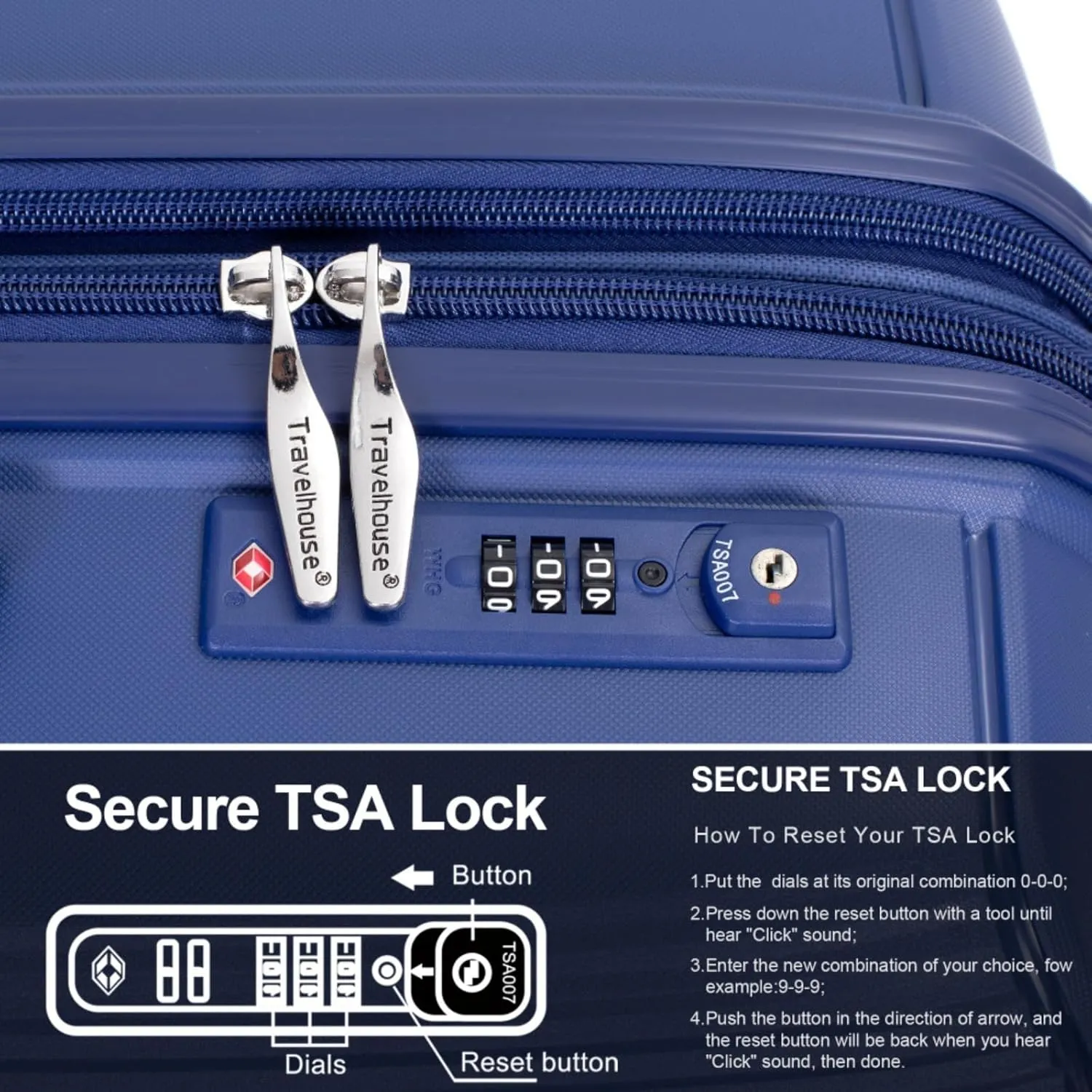 Expandable Hardshell Suitcase Double Spinner Wheels PP Luggage Sets Lightweight Durable Suitcase with TSA Lock,3-Piece Set (20/24/28),Black-NEW SKU W284P197041/W284P197039 (Navy   Polypropylene)