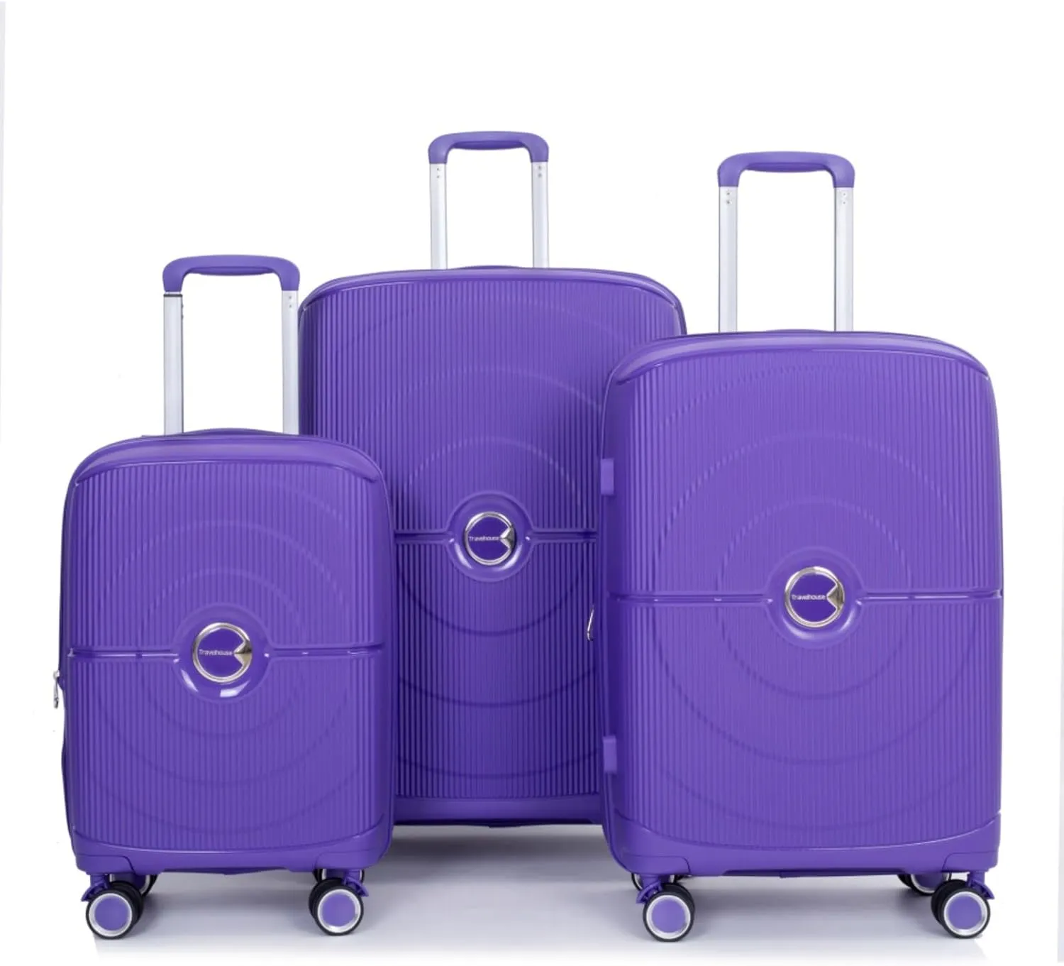 Expandable Hardshell Suitcase Double Spinner Wheels PP Luggage Sets Lightweight Durable Suitcase with TSA Lock,3-Piece Set (20/24/28),Black-NEW SKU W284P197041/W284P197039 (Purple   Polypropylene)