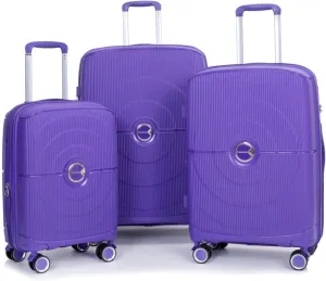 Expandable Hardshell Suitcase Double Spinner Wheels PP Luggage Sets Lightweight Durable Suitcase with TSA Lock,3-Piece Set (20/24/28),Black-NEW SKU W284P197041/W284P197039 (Purple   Polypropylene)