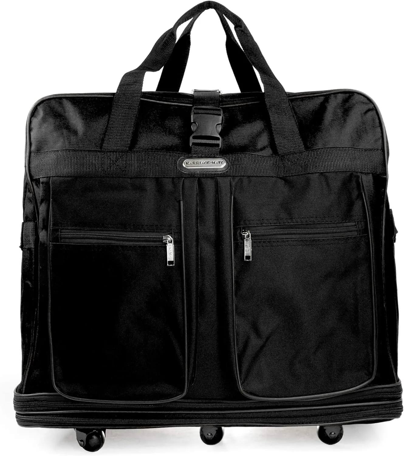 Expandable Wheeled Travel Duffel Large Rolling Suitcase Spinner Luggage Bag 36 Inch Black