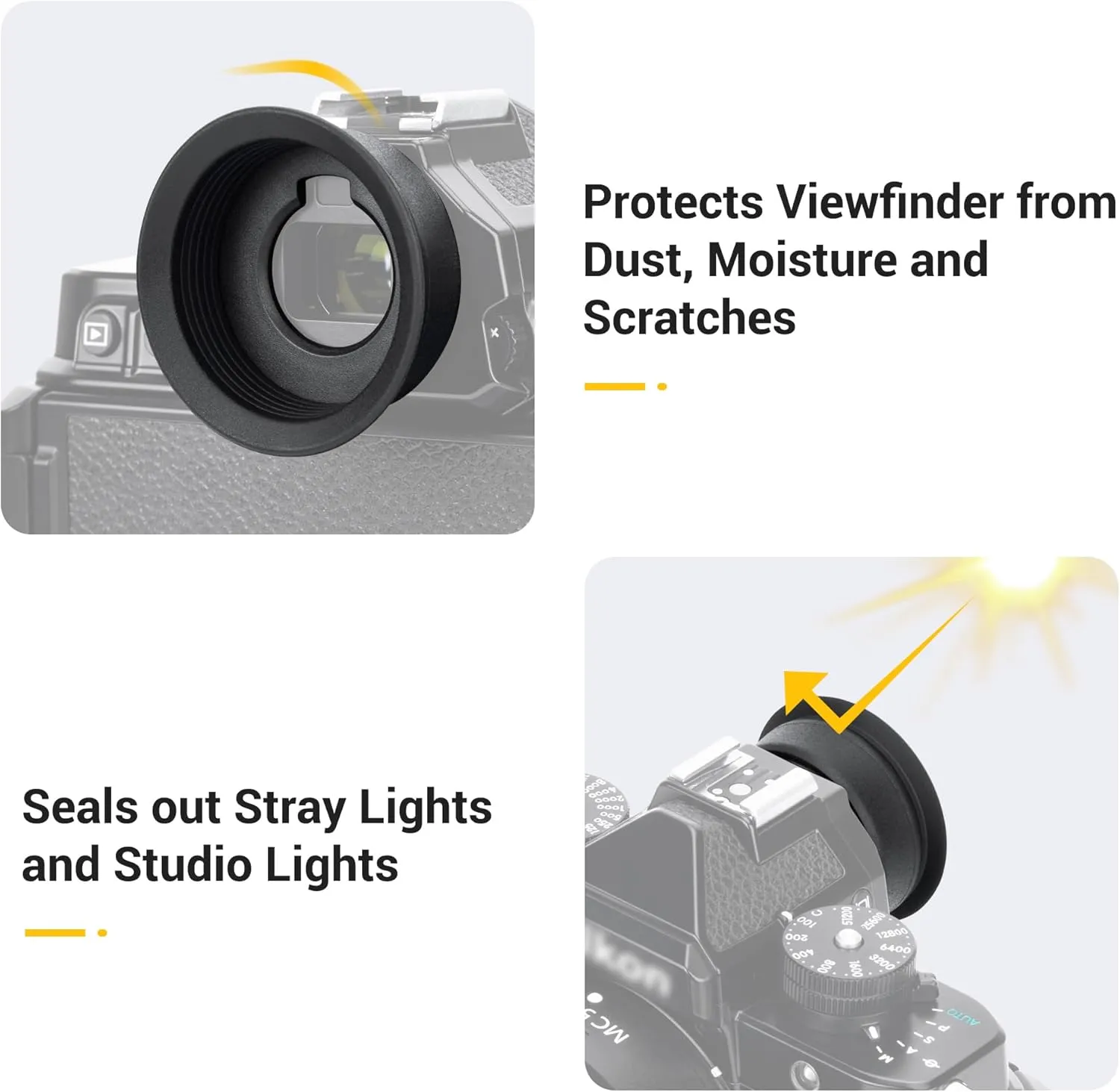 Extended Z9 Z8 Zf DK-33 Eyecup Eyepiece, 2024 New Round Shape Soft Silicon Camera Eye Cup Viewfinder Deeper Eyeshade Special Designed for Nikon Z9 Z8 Z 9 Z 8 Zf Z f Replaces Nikon DK-33 Rubber Eye Cup