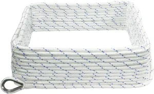 Extreme Max 3006.2505 BoatTector Double Braid Nylon Anchor Line with Thimble - 3/8" x 250', White with Blue Tracer