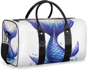 Fantasy Tail Travel Duffle Bag for Women Men Gym Duffel Foldable Bag Waterproof Weekender Watercolor Art Duffle Tote