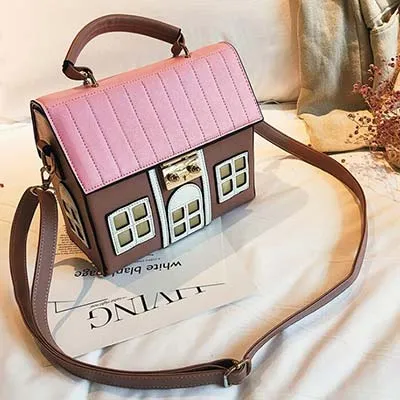 Fashion Cute Cartoon House Design Shoulder Bag