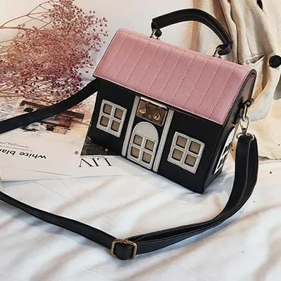 Fashion Cute Cartoon House Design Shoulder Bag