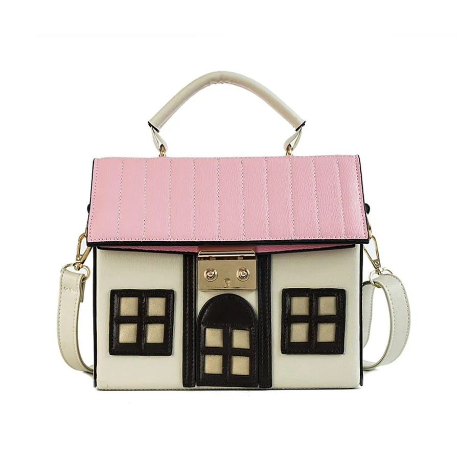 Fashion Cute Cartoon House Design Shoulder Bag