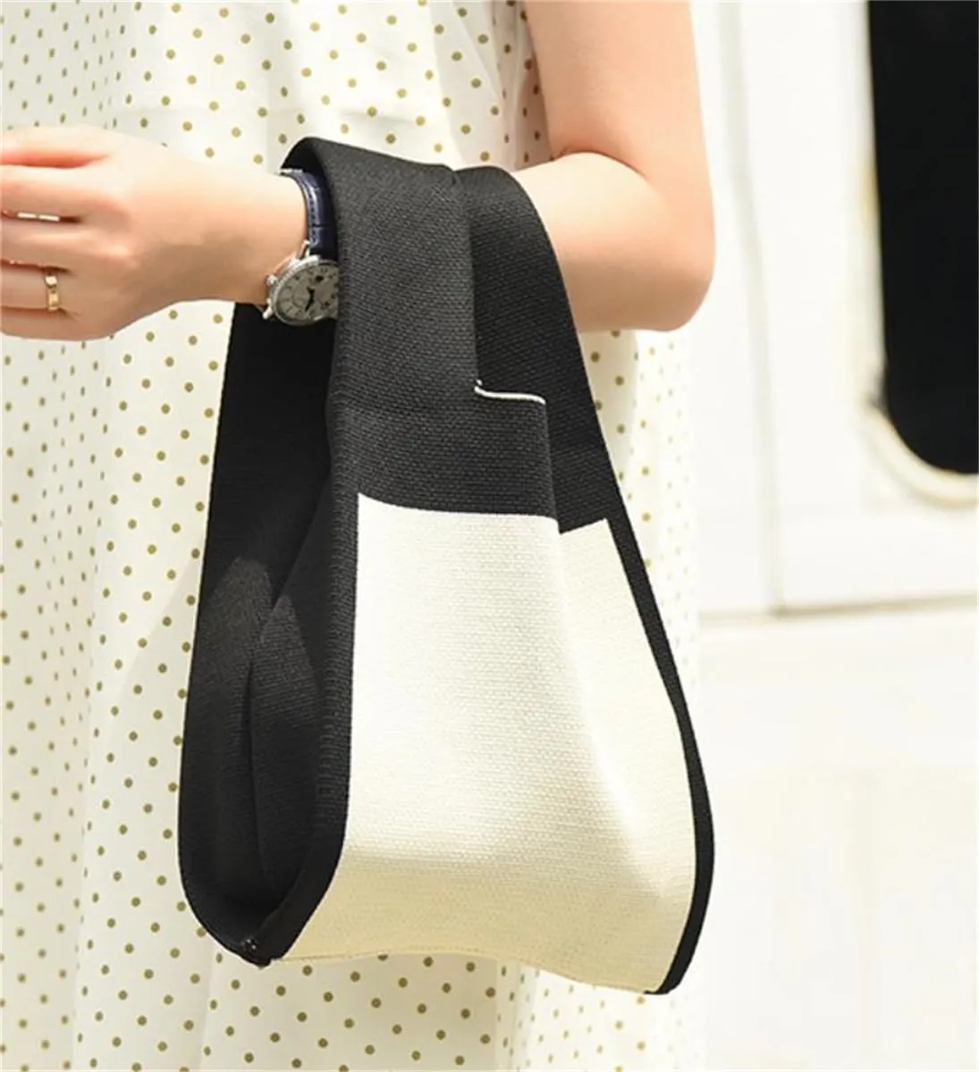 Fashion Woven Purse for Women Top-handle Shoulder Bag Soft, Woven Handbag Personalized Knit Bag with Niche Design