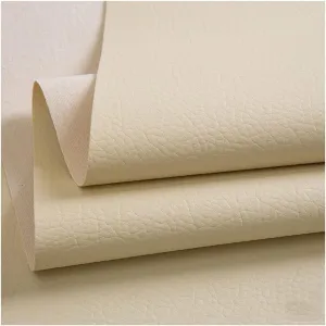 Faux Leather Fabric PU 140 X 100 Cm, Leatherette Upholstery Crafts DIY Sewings Sofa Handbag ，Soft Feel Material(Creamy-White,1.4X2m)