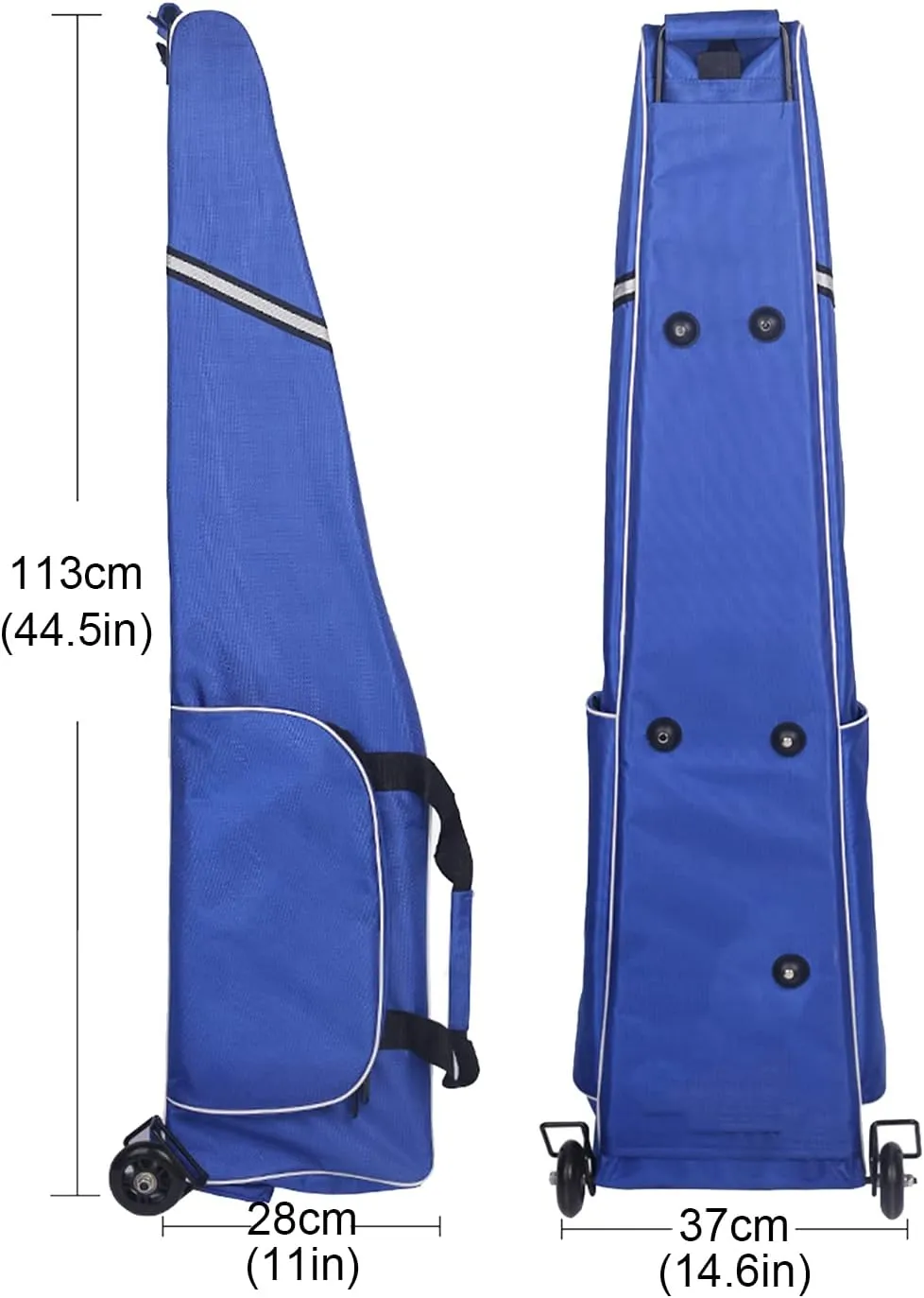 Fencing Sword Bag, Fencing Roller Bag, Fencing Draw-Bar Wheel Bag for Epee/Saber/Foil, Portable Fencing Bag, Storage Bag for Adult and Child
