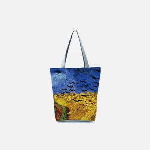 Field Canvas Painting Tote Bag
