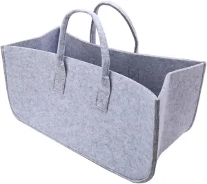 Firewood Bag/Log Carrier Bag Baskets Felt Storage Bag Car Travel Shopping Tote Bag Clothing Organizer Gift Bag Fireplace Firewood Logs Basket (Color : 02)