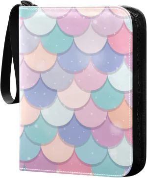 Fish-scale-theme Trading Card Protectors Holder Collectible Album for Sports Card Collection Storage 400 pockets Game Card Binder, JDJSDJJJ823158