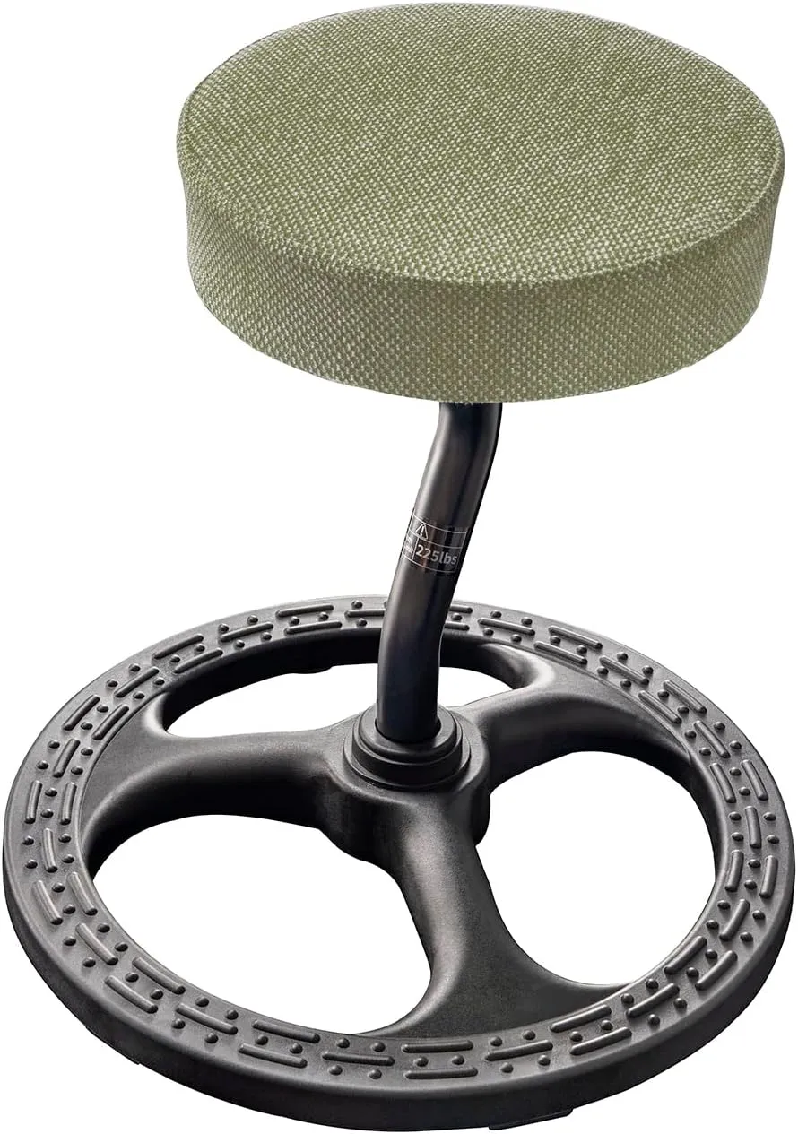 Fitness Seat, ADHD Chair Stool for Stability, Balance, Yoga, Office, School, Wellness, Active Sitting with Non-Slip Base and Washable Seat Cover